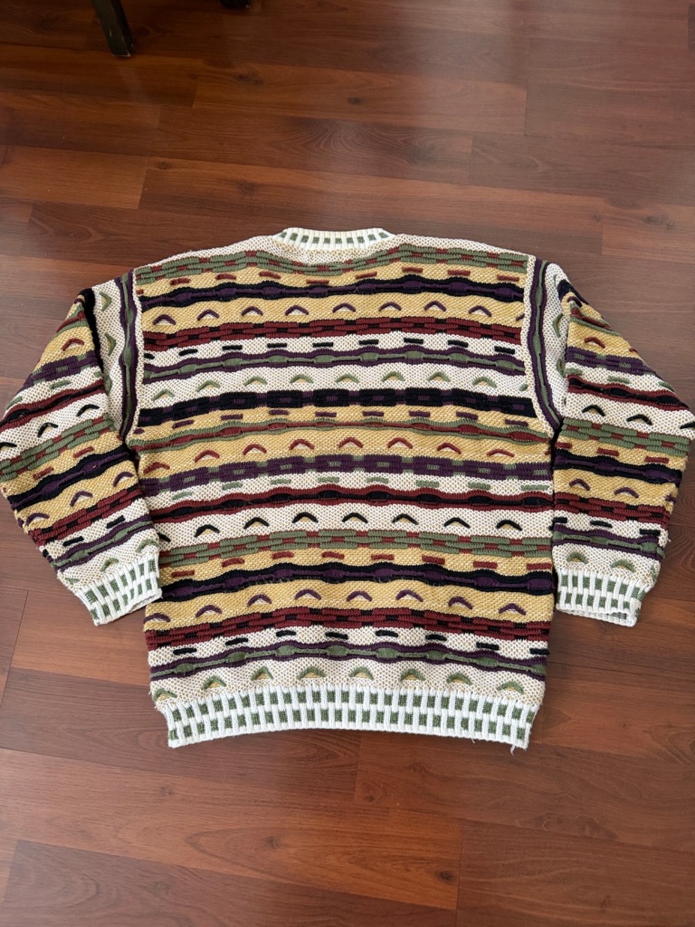 Vintage-Inspired COOGI Multicolor Striped Men's Sweater - Picture 4 of 4